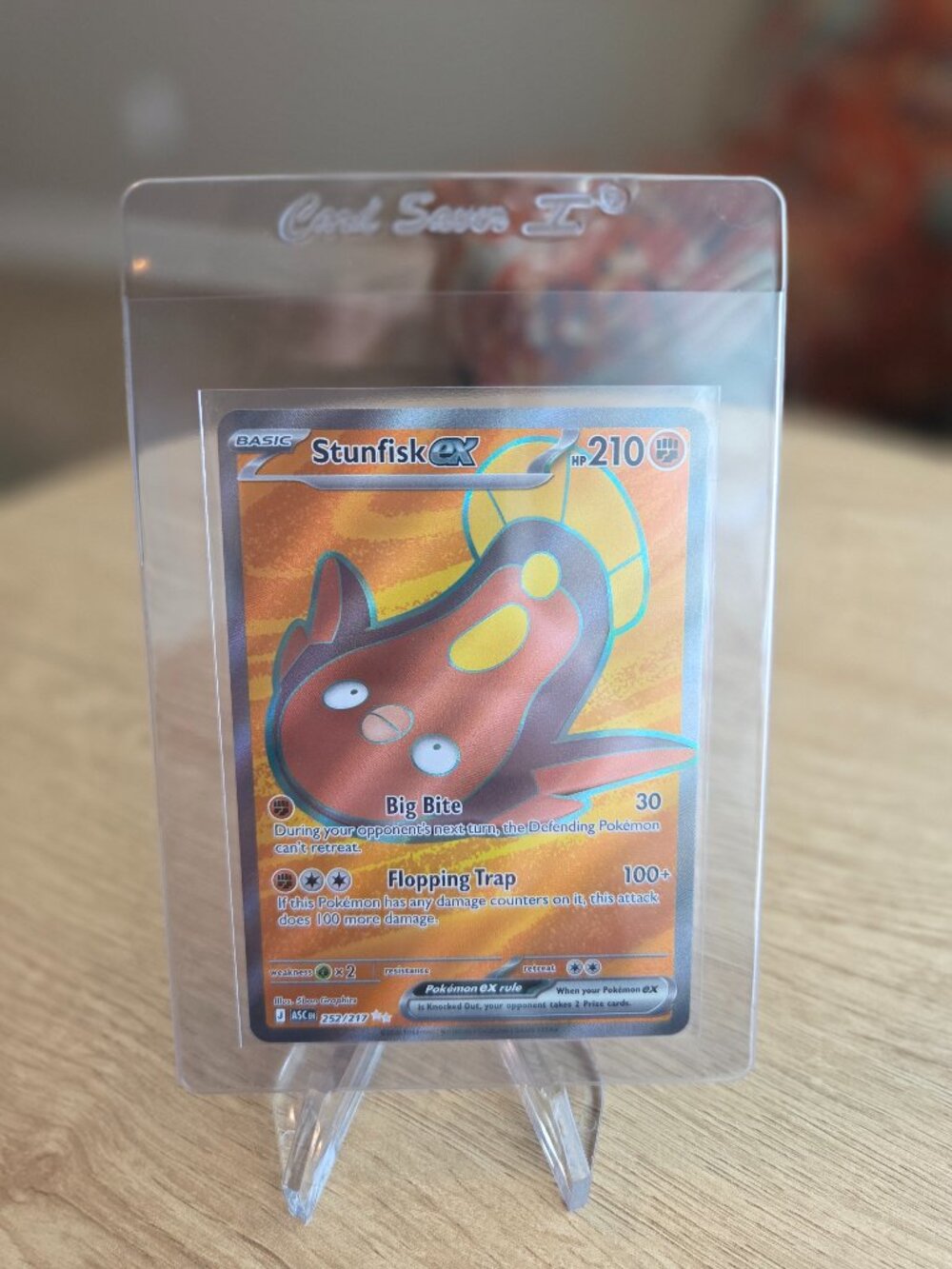 Pokemon Full Art- Stunfisk ex Ascended Heroes Holographic Trading Card